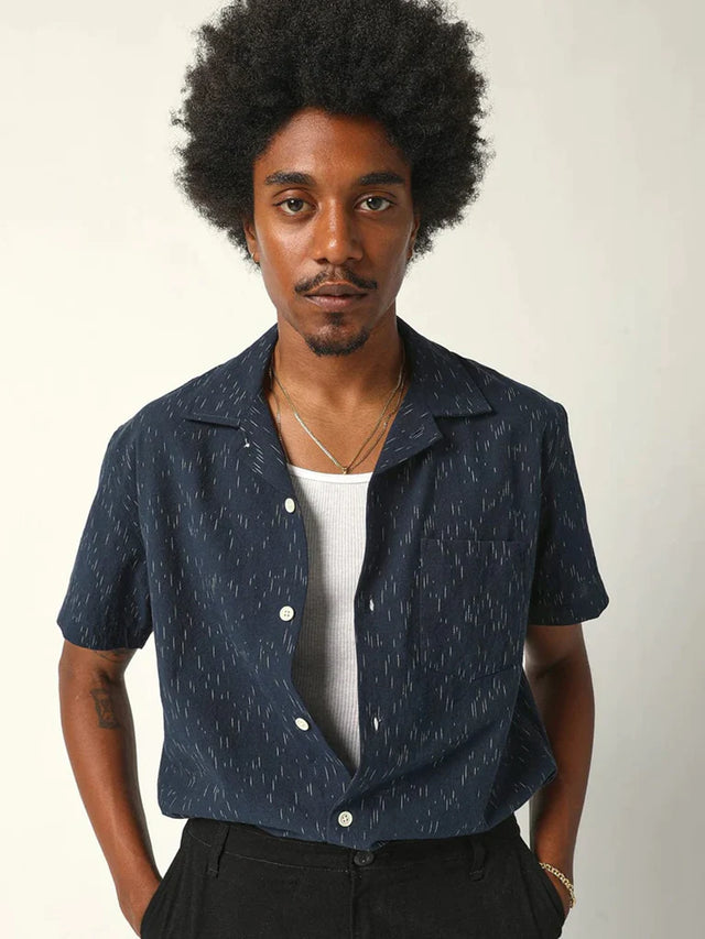 Corridor Spacedye Cotton Short Sleeve Camp Shirt