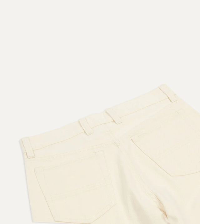 Drake's 12.7oz Selvedge Denim Five-Pocket Jeans - Ecru