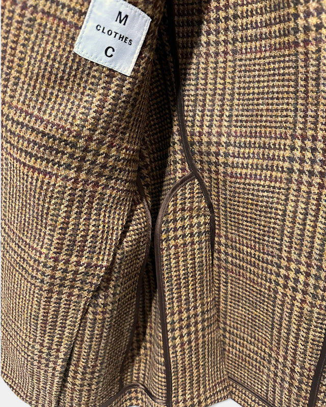 MCS Wool Tweed Rolled Three Button Blazer