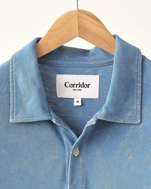 Corridor Acid Wash Indigo Polo