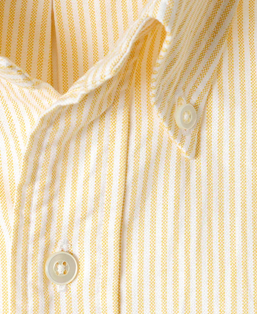 Kamakura Vintage Ivy Stripe Oxford Button Down Shirt - Yellow