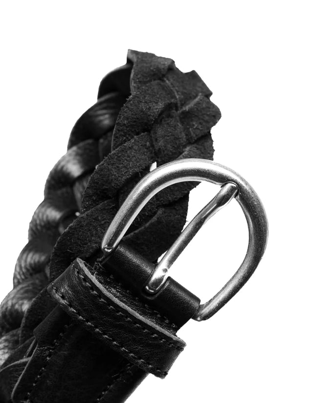 Les Deux Victor Braided Belt - Black