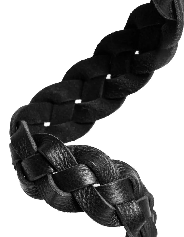 Les Deux Victor Braided Belt - Black