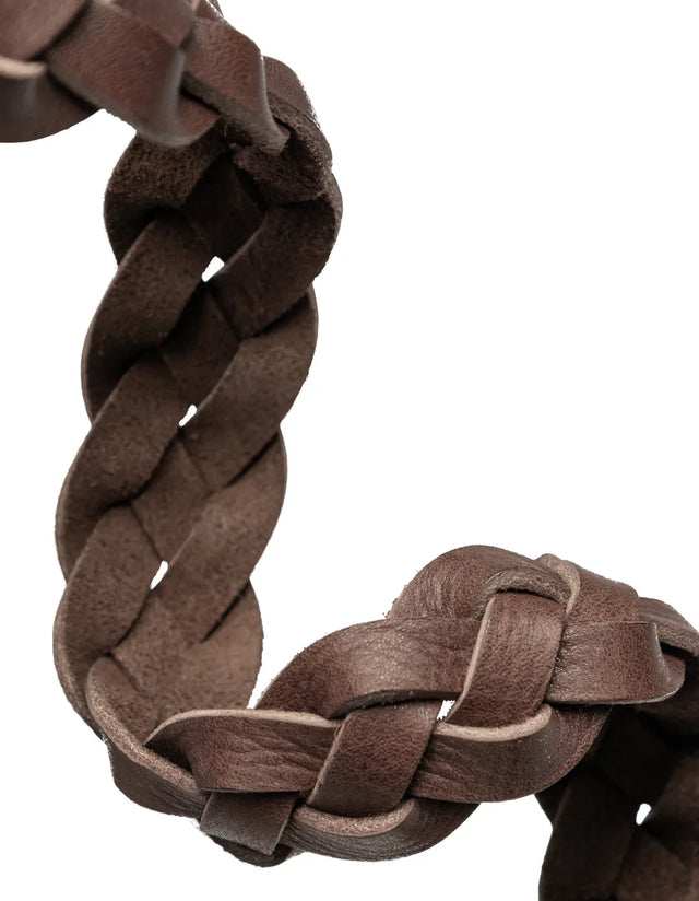 Les Deux Victor Braided Belt - Brown