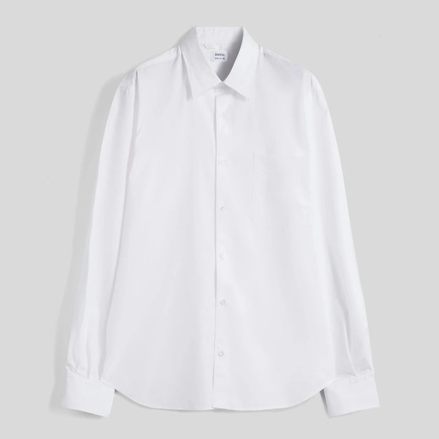 Aspesi Sedici 120's 2 Ply Cotton Poplin Shirt - White