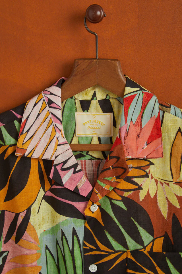 Portuguese Flannel Post Flower Short Sleeve Camp Shirt