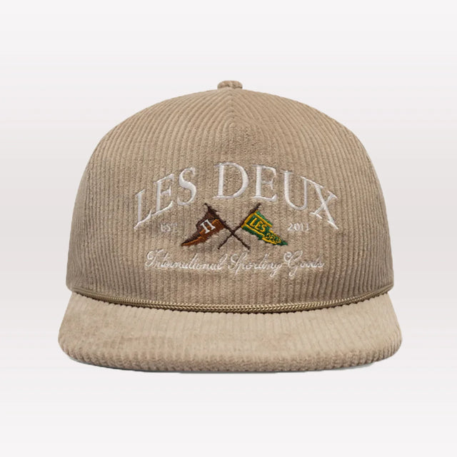 Les Deux Ivy League Corduroy Cap - Ivory