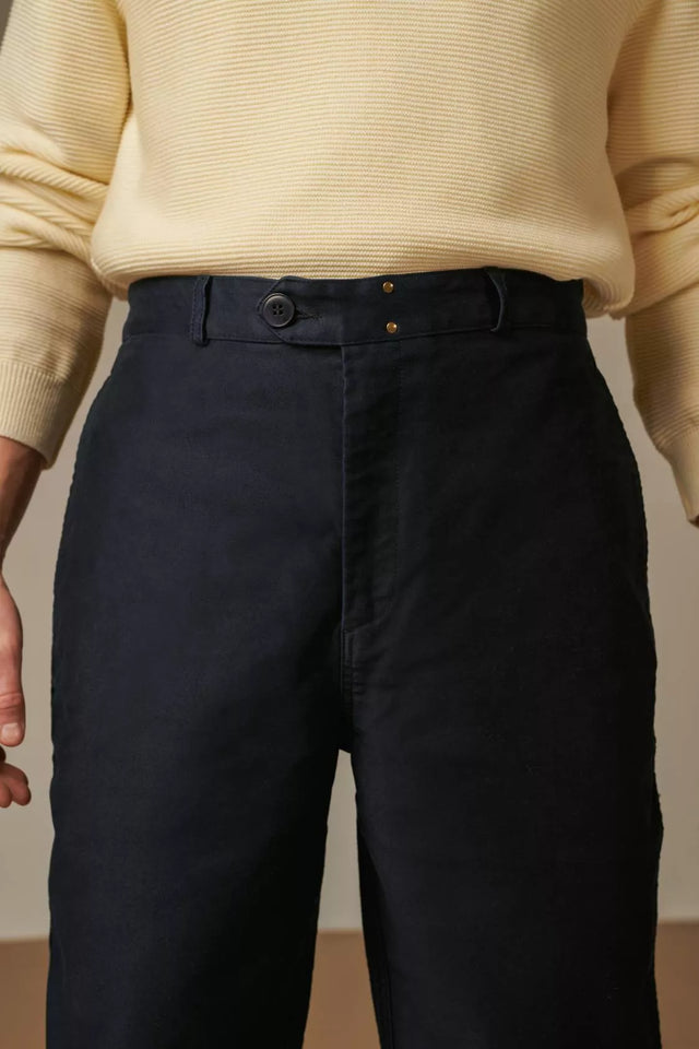 Le Mont St Michel Perig Wide Leg Work Trouser - Navy
