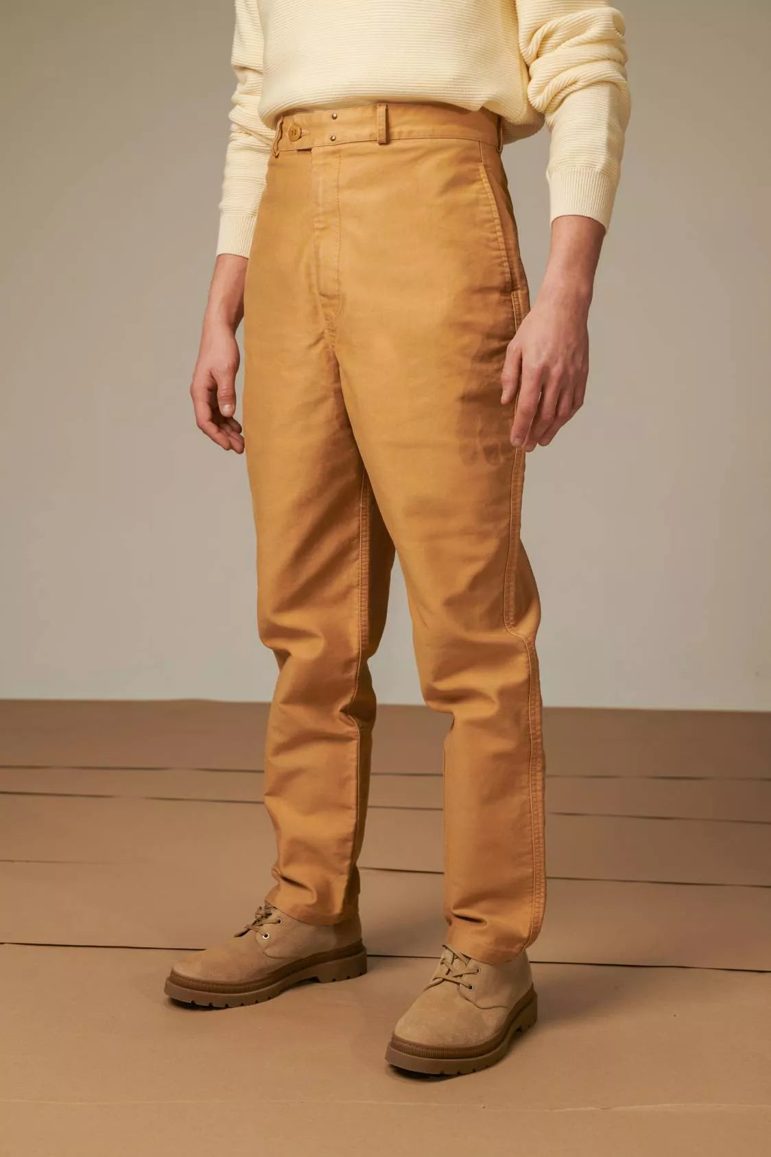 Le Mont St Michel Perig Wide Leg Work Trouser - Kraft Le Mont St Michel Perig Wide Leg Work Trouser - Kraft