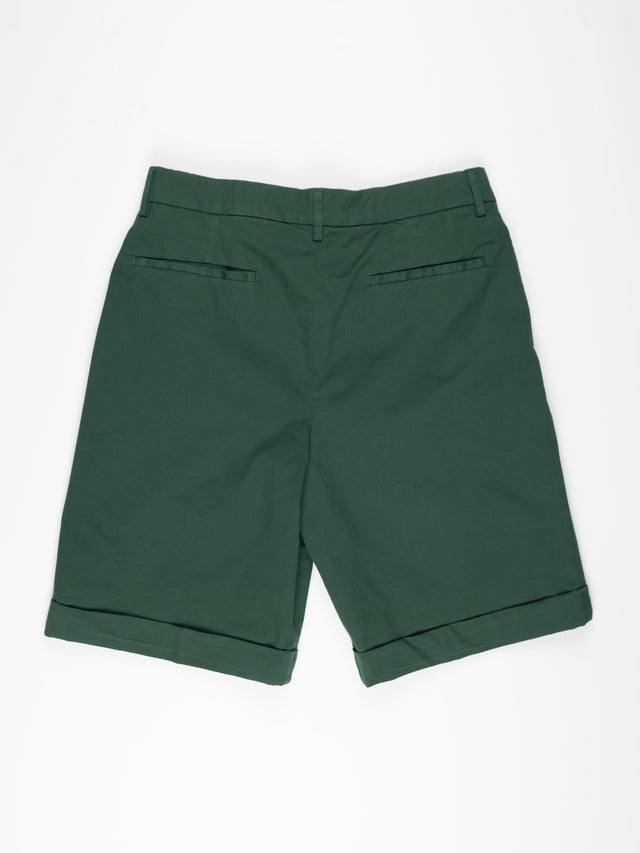 Barena Scandola Stino Pleated Cotton Shorts Bottiglio