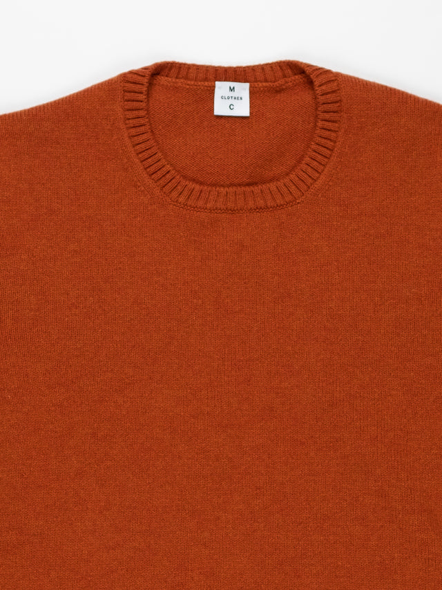 MCS Lambswool Crew Pullover - Burnt Orange