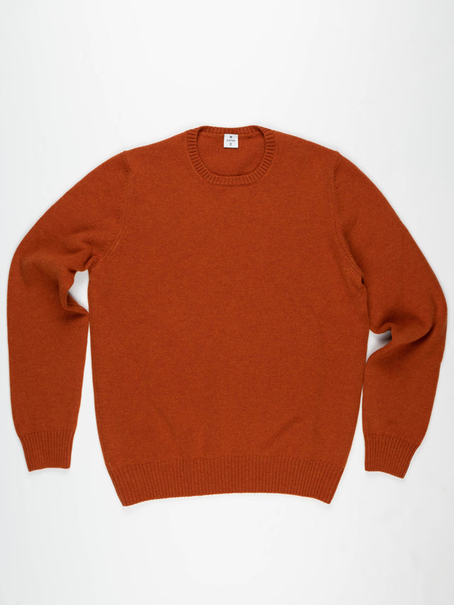 MCS Lambswool Crew Pullover - Burnt Orange