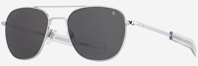 American Optical Original Pilot Sunglass Silver/Grey Polarised