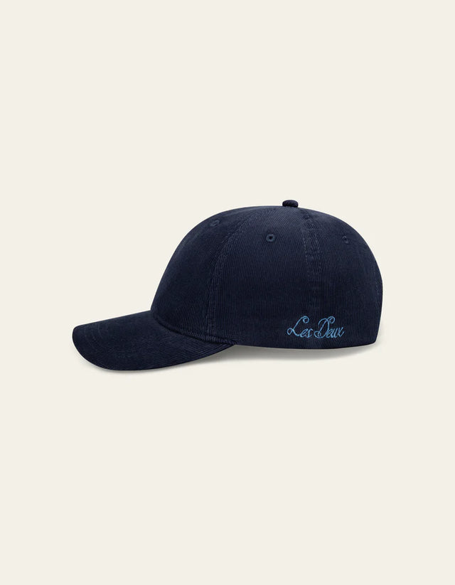 Les Deux Element Corduroy Dad Cap - Dark Navy