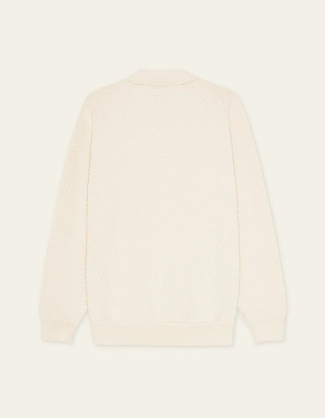 Les Deux Billy Weave Knitted Long Sleeve Polo