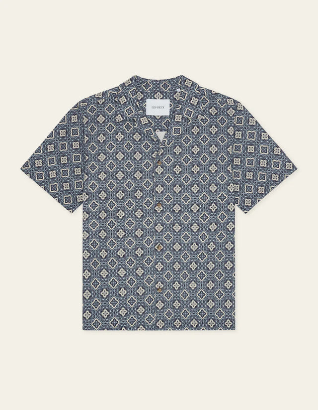 Les Deux Lukas Arabesque AOP Short Sleeve Shirt