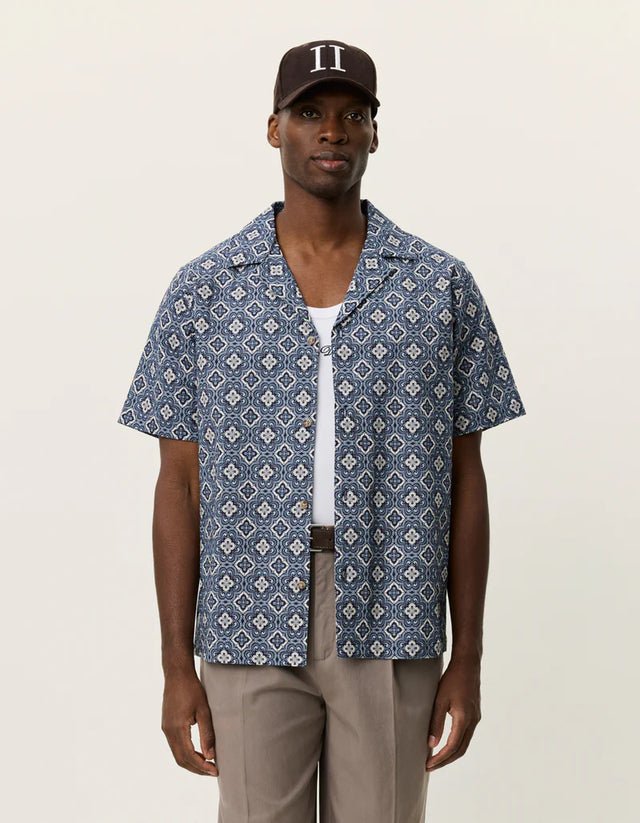 Les Deux Lukas Arabesque AOP Short Sleeve Shirt