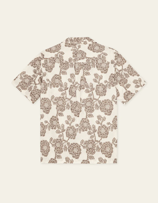 Les Deux Lesley Flower Jacquard Short Sleeve Shirt