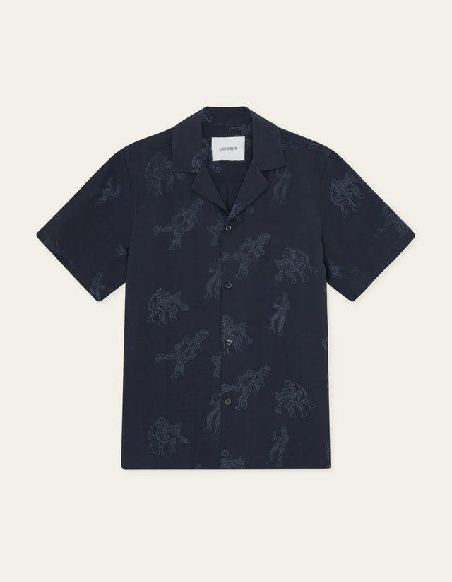 Les Deux Lesley Players Jacquard Short Sleeve Shirt
