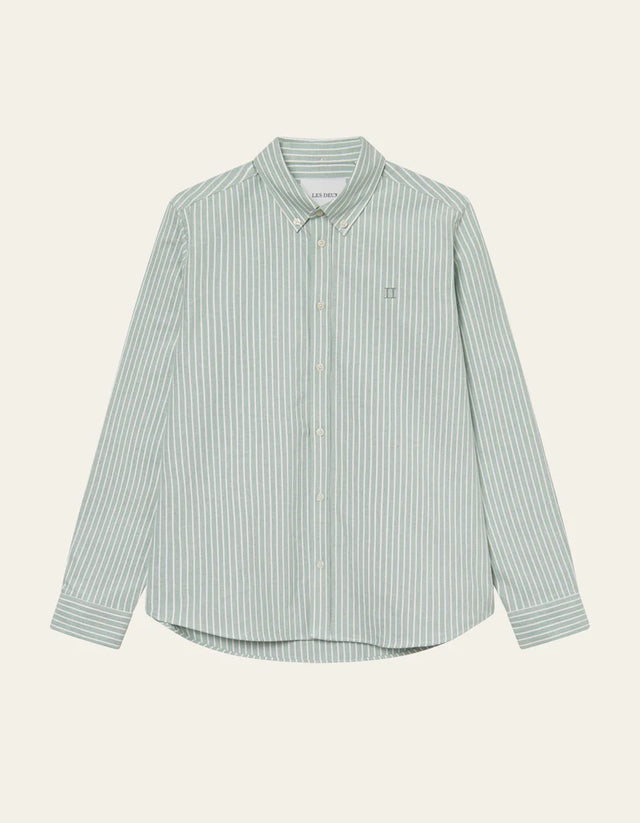 Les Deux Konrad Striped Oxford Shirt