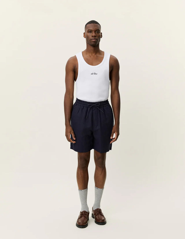 Les Deux Otto Linen Shorts - Dark Navy