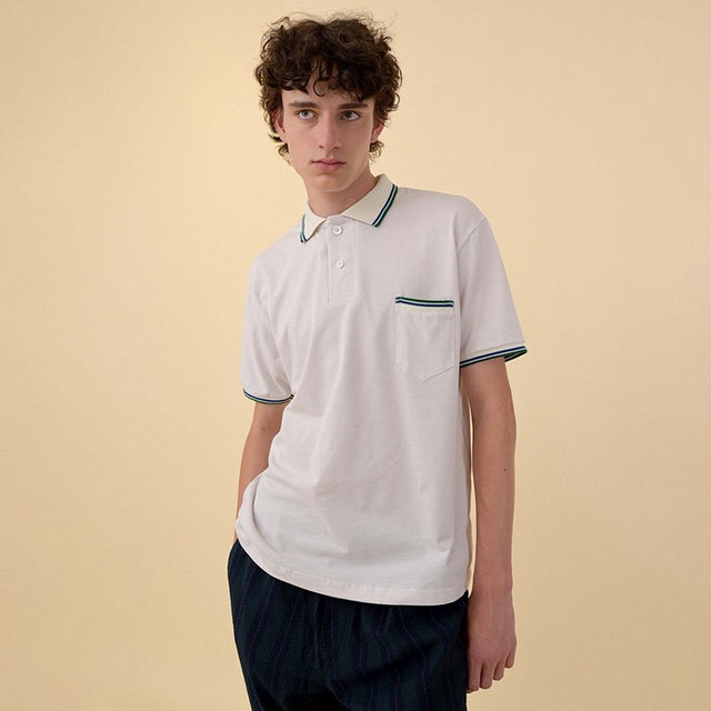 Howlin' Rave to the Rhythm Piquet Pocket Polo - Ecru