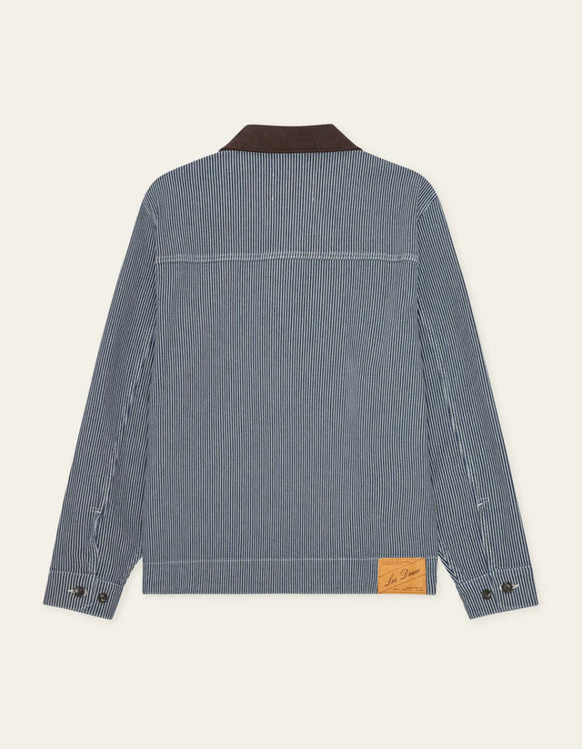 Les Deux Robert Striped Jacket - Dark Navy