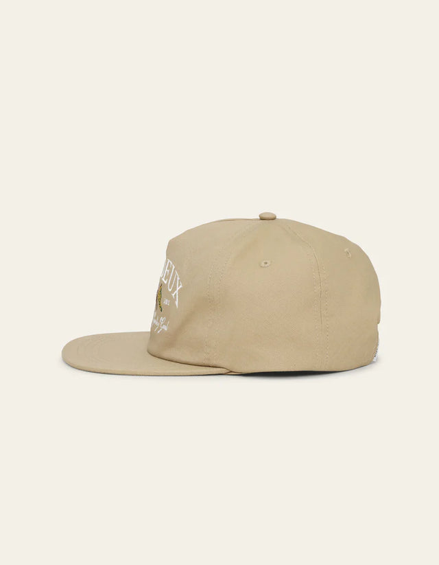 Les Deux Ivy League Twill Letterman Cap - Dark Sand
