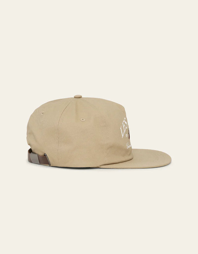 Les Deux Ivy League Twill Letterman Cap - Dark Sand