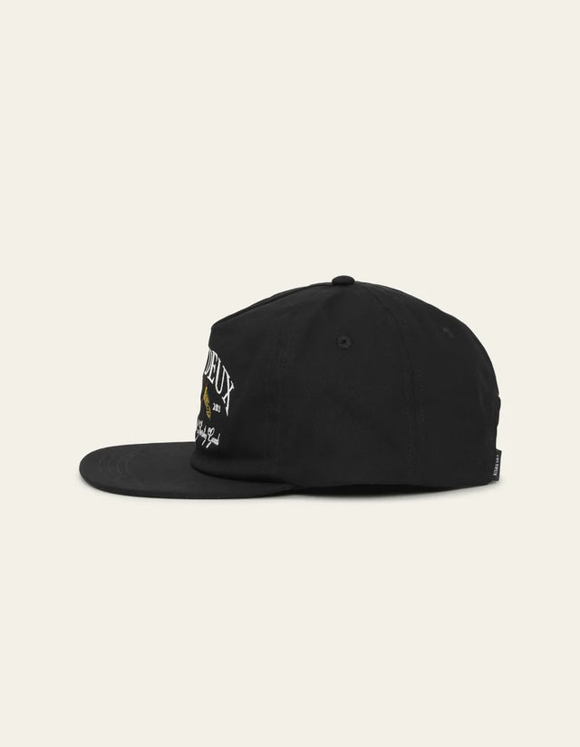 Les Deux Ivy League Twill Letterman Cap - Black