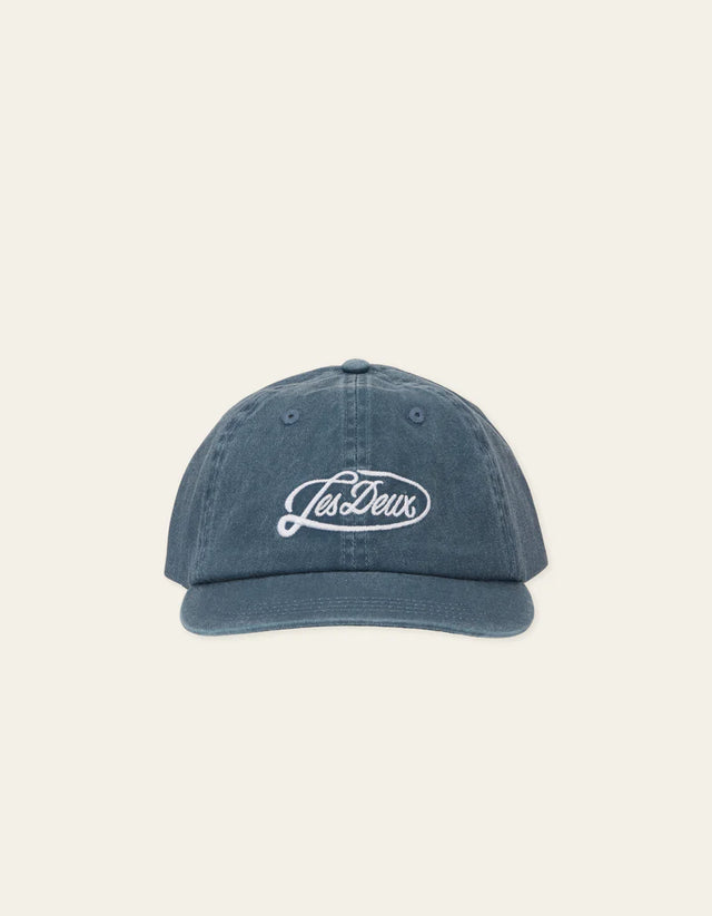 Les Deux Logo Dad Cap - Dark Denim Blue