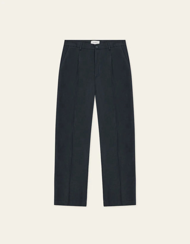 Les Deux Pleated Twill Suit Pants - Dark Blue Night