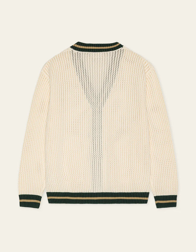 Les Deux Lace Knitted Cardigan - Eggnog White
