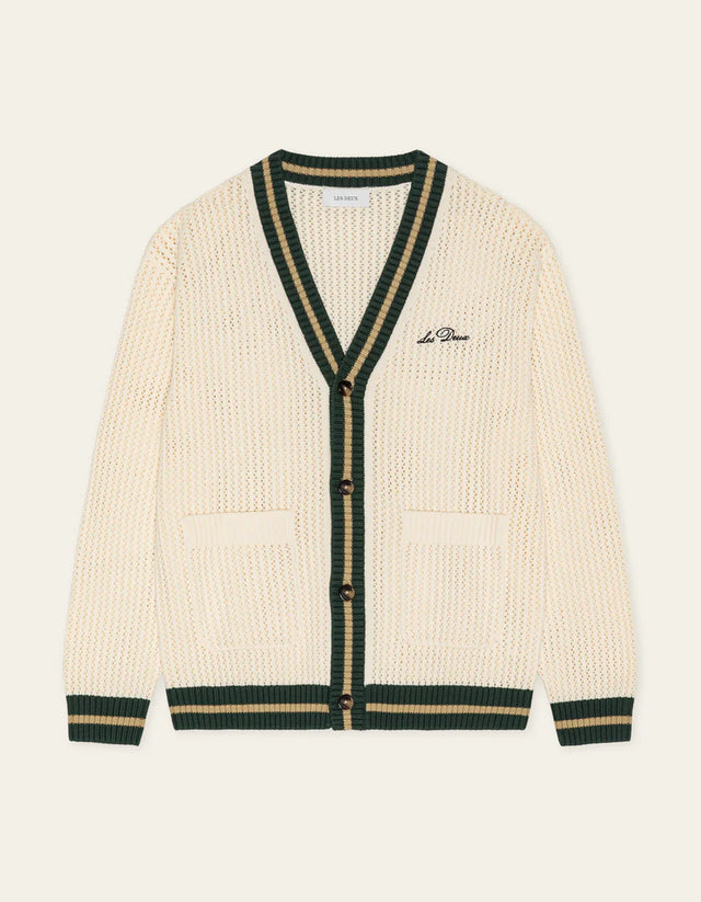 Les Deux Lace Knitted Cardigan - Eggnog White