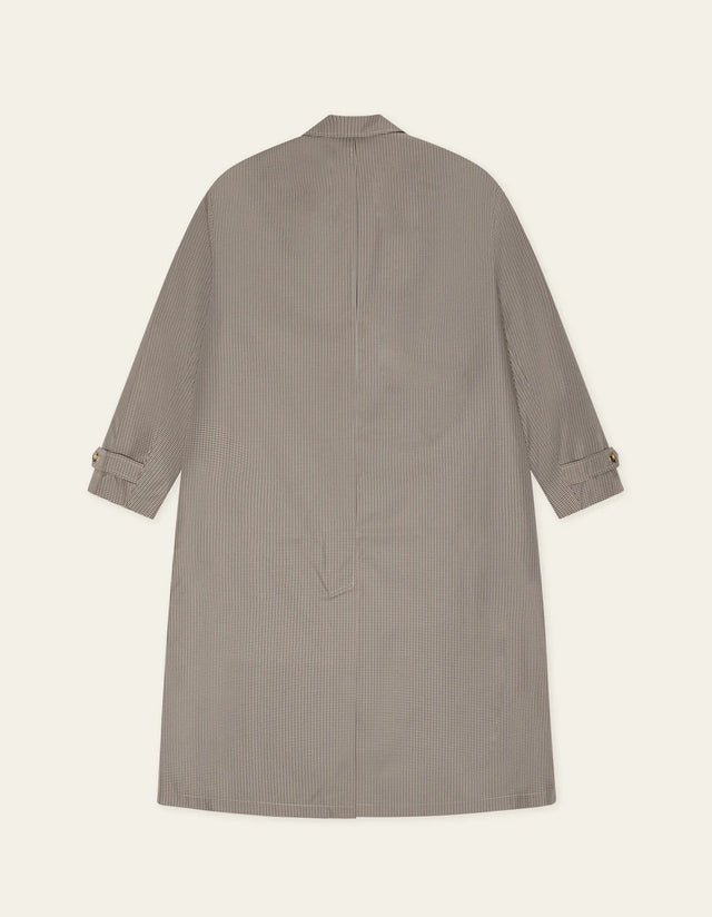 Les Deux Mini Check Trenchcoat - Incense Beige