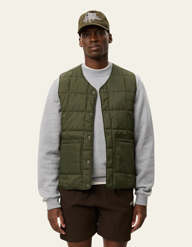 Les Deux Matt Quilted Vest - Olive Night