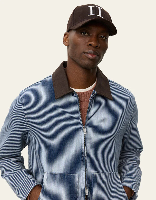 Les Deux Robert Striped Jacket - Dark Navy