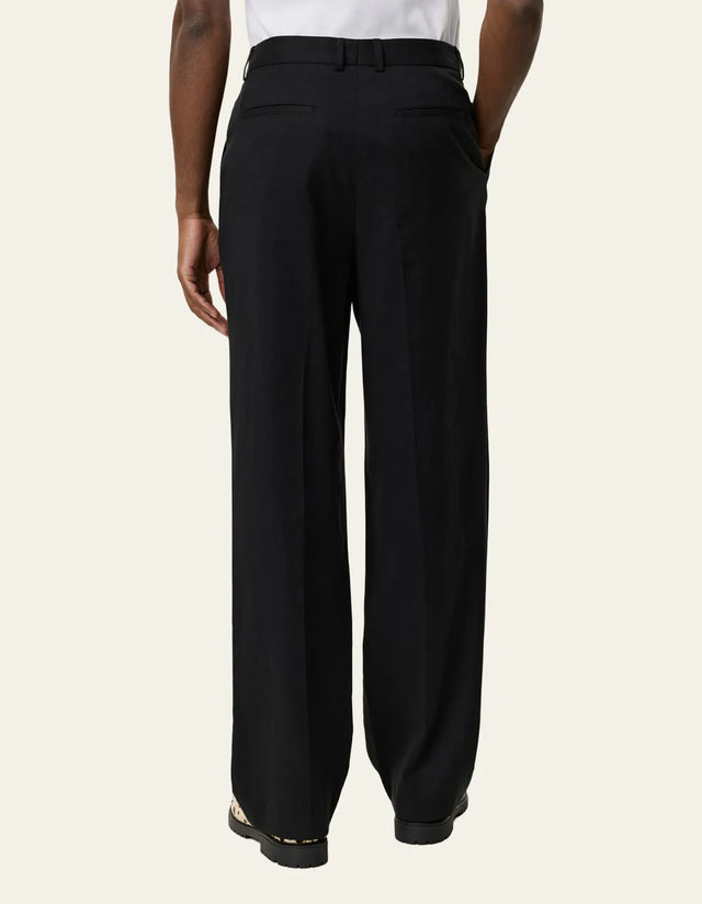 Les Deux Reece Pleated Twill Suit Pants - Black