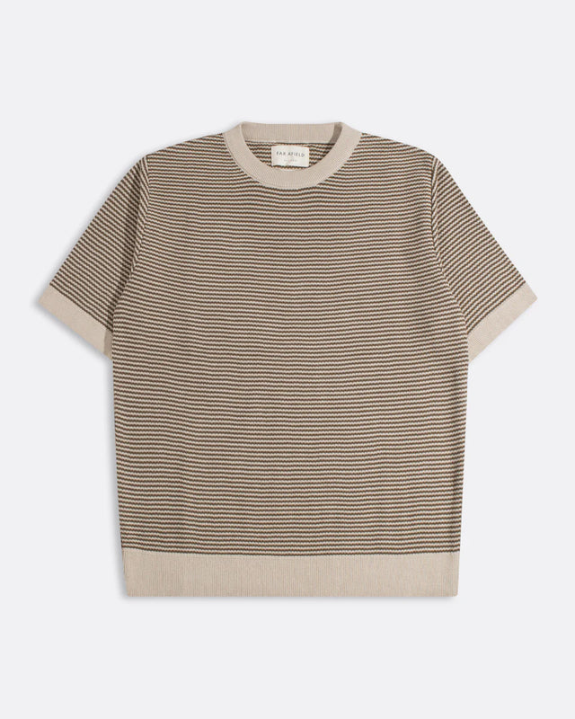 Far Afield Newport Knit T-Shirt - Brown