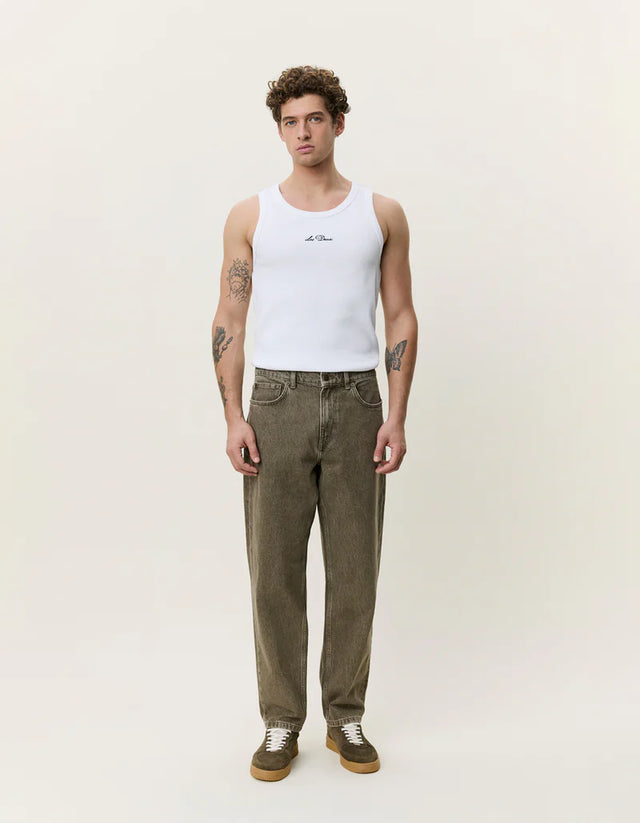Les Deux Ryder Washed Denim Jeans - Light Brown