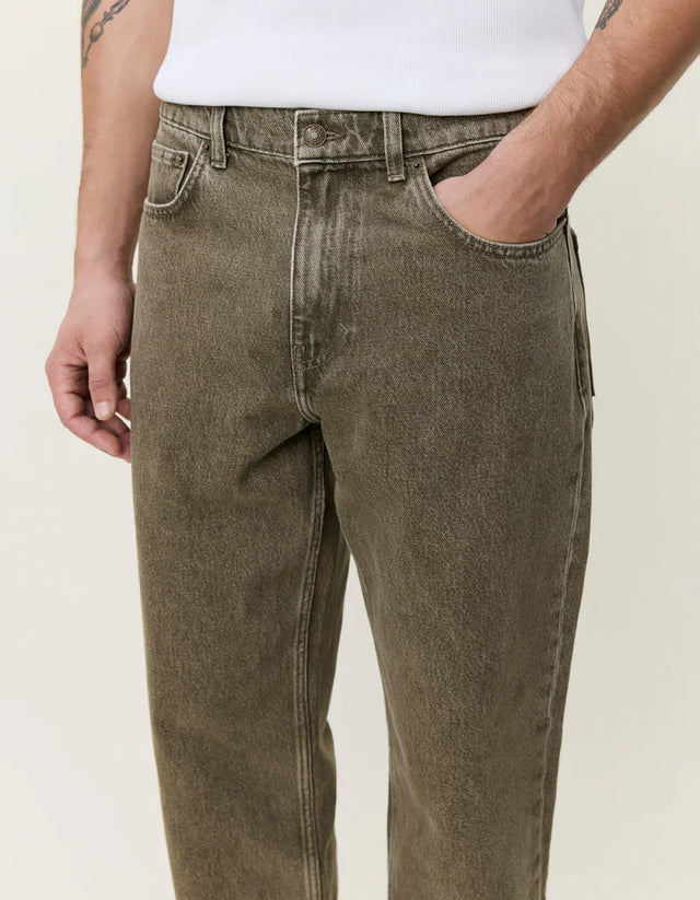 Les Deux Ryder Washed Denim Jeans - Light Brown
