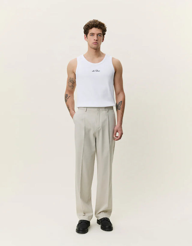 Les Deux Pleated Twill Suit Pants - Light Sand