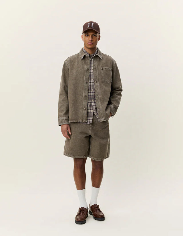 Les Deux Denim Overshirt - Light Brown