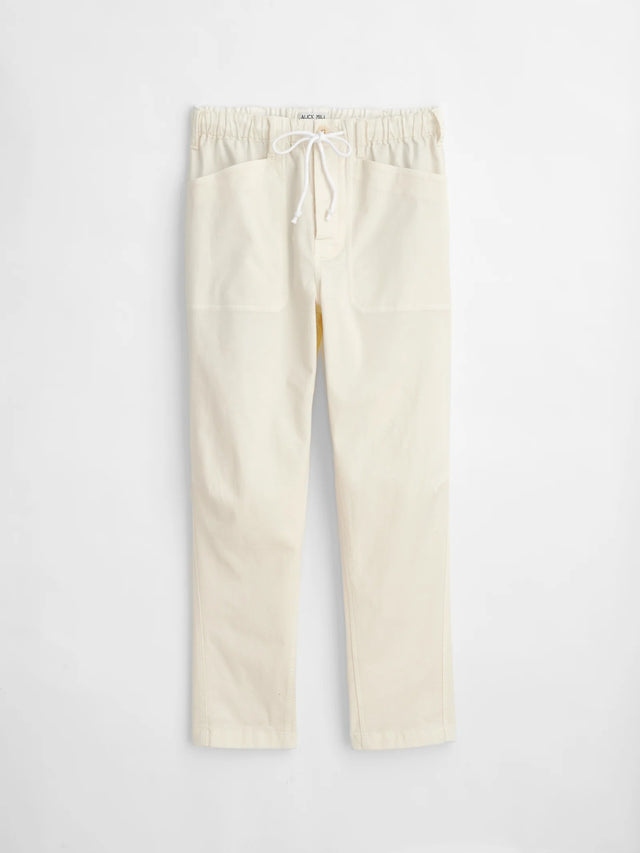 Alex Mill Pull-On Button Fly Pant - Oat Milk