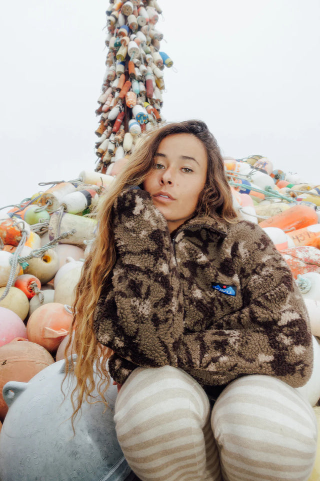 Kavu Loven Woman's Fleece Jacket - Earth Bloom