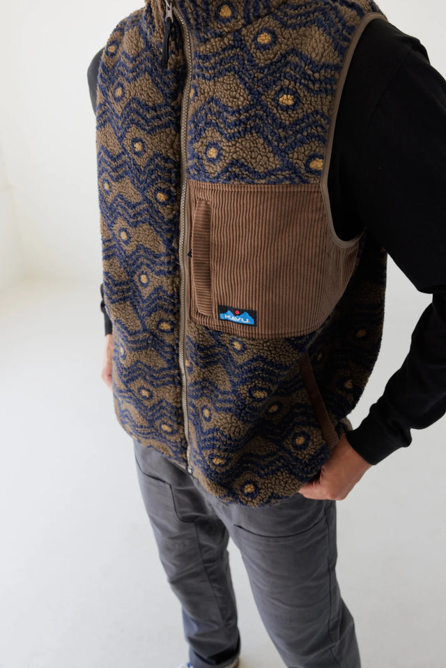 Kavu Cooper Fleece Vest - Walnut Mountain