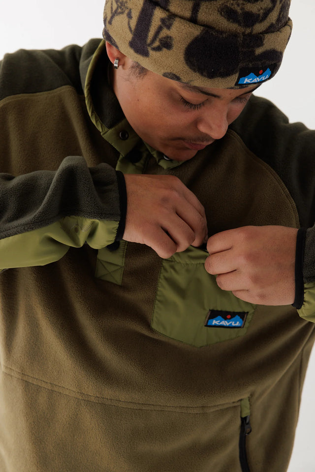 Kavu Teannaway Popover Fleece - Evergreen