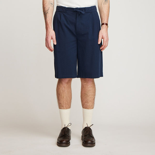 Brotherwolf Seersucker Shorts - Navy