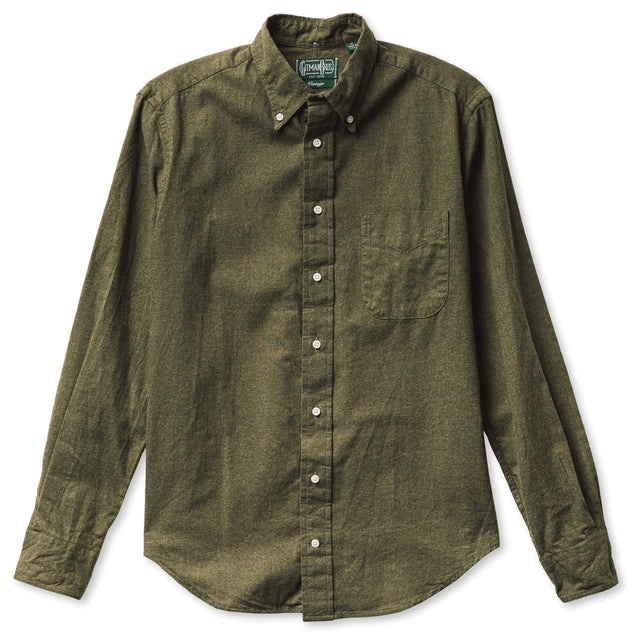 Gitman Vintage Light Flannel Shirt - Olive