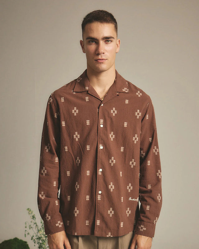 Brotherwolf Kelp Long Sleeve Shirt - Brown
